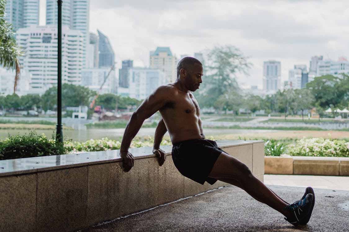 Man exercising outdoors, representing confidence, body awareness and non-surgical male enhancement treatment goals